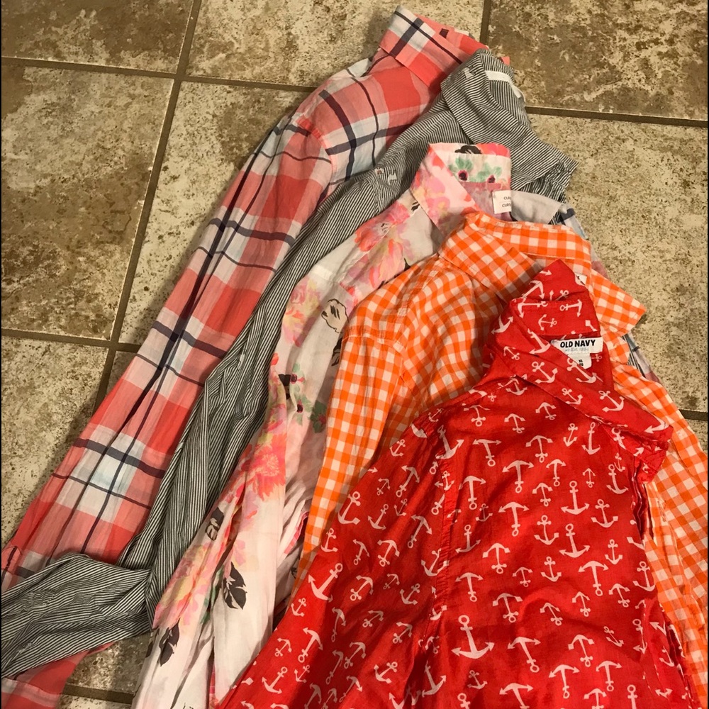 Lot of 5! Old Navy Button Down Shirts XL
